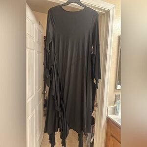 SOLD! * Black Maxi Dress with Ruffle Details
